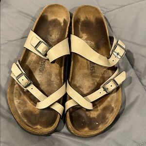 Birkenstock Women's Sandals in Cream and Brown